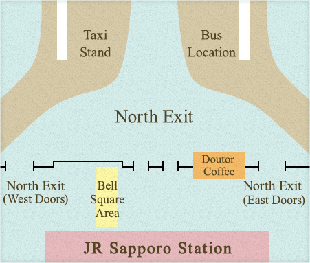 JR札幌駅⇔朝陽亭 Map